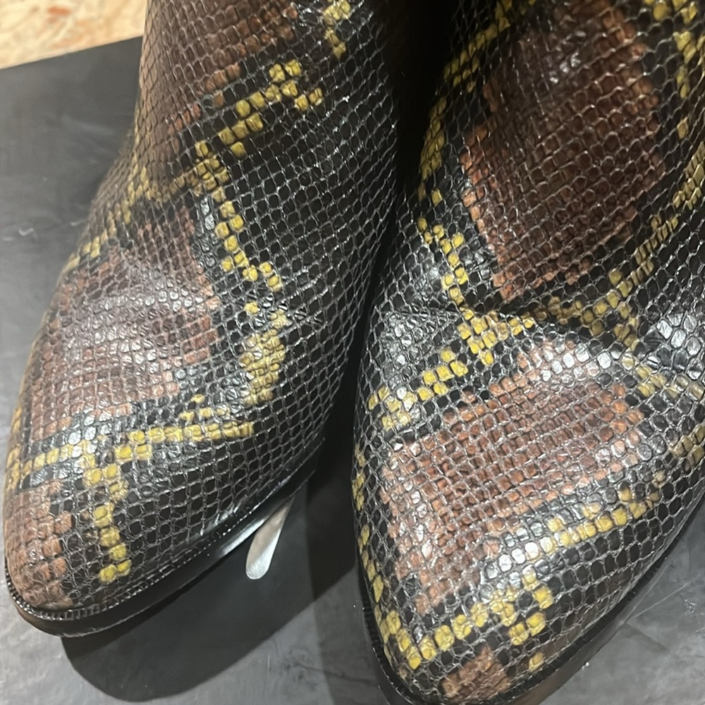 Brian Atwood Ankle Boots. W’s Size 10 Python Leat… - image 2